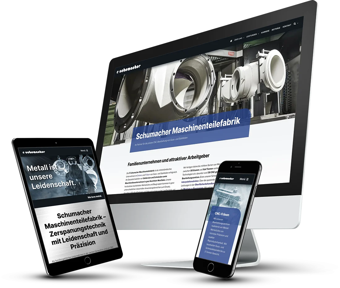 Wordpress Website für die F. Schumacher Maschinenteilefabrik von etcetc Werbeagentur GmbH